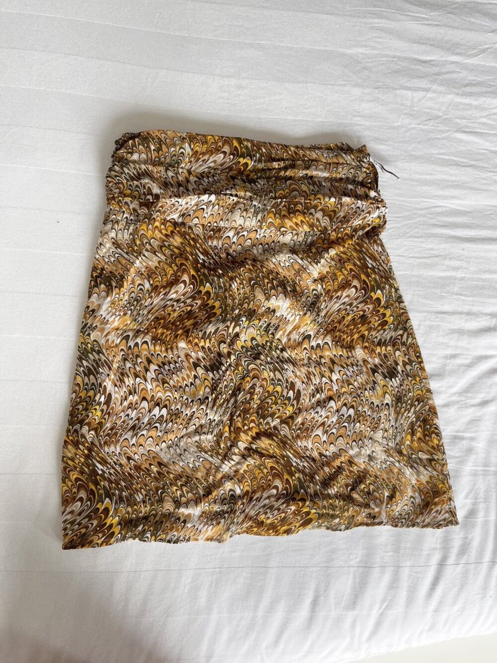 Celine - SS02 Marbled Ruched Skirt Preloved